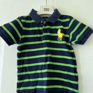 Polo By Ralph Lauren Polo with Navy and Lime Stripes